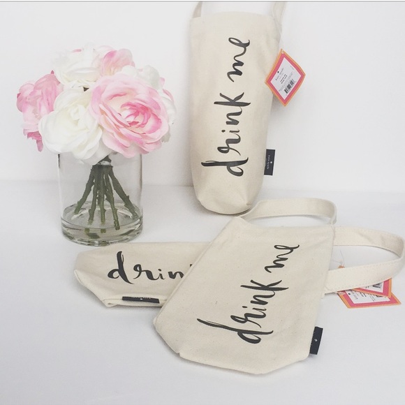 1 Left! NWTs Kate Spade “Drink Me” Wine Tote - Picture 6 of 7